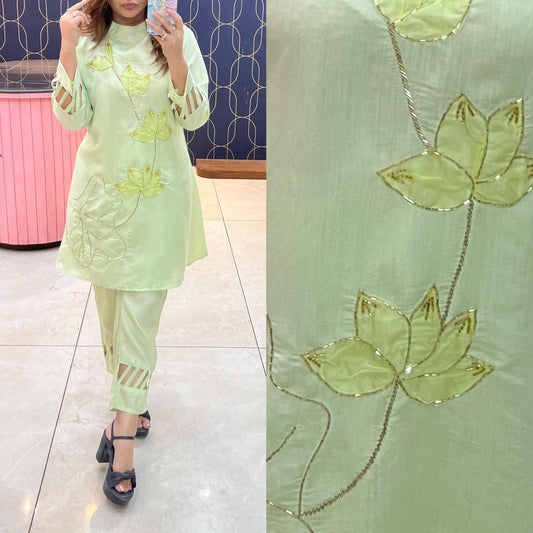 Pure Glaze Cotton fabric  coord set 1398