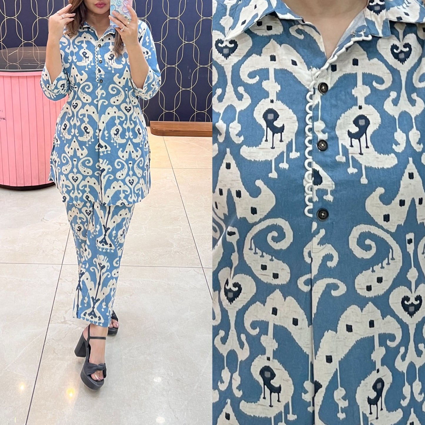 Pure Cotton Ikkat print 1398