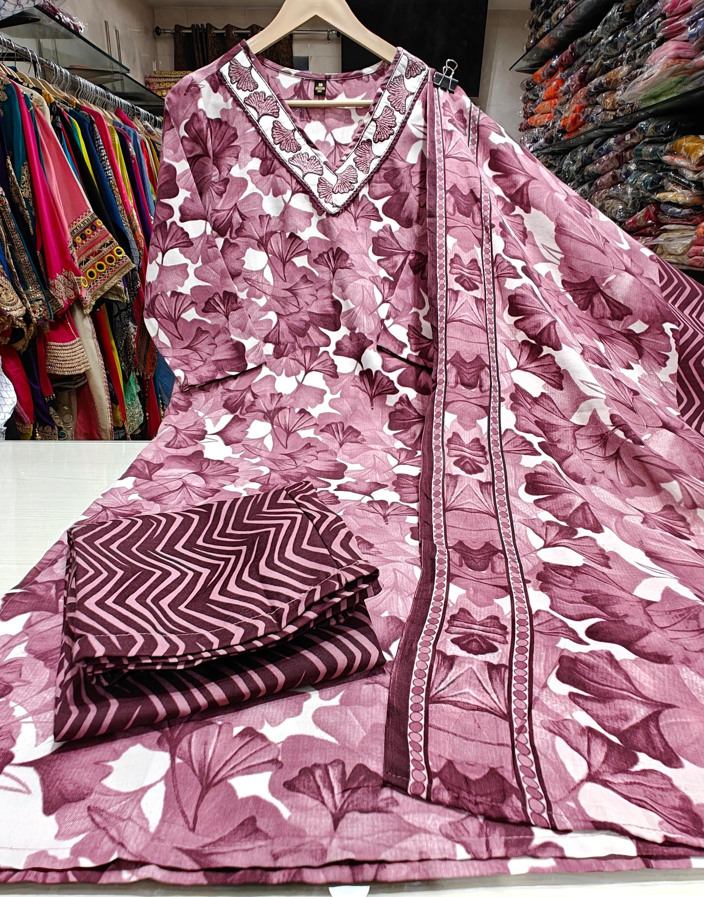 Beautiful 3 pc printed suit with dupatta