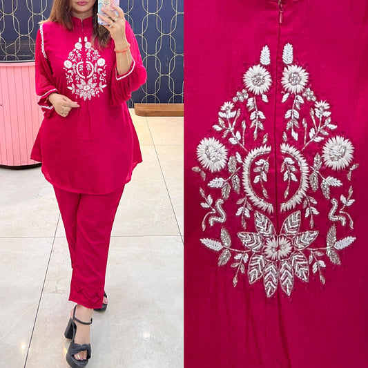 2 piece chiffon sleeves coord set