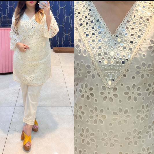 Orignal Chifli work & Orignal Mirror Work coord set 1259