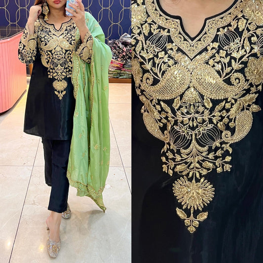 Beautiful coord set highlighted with beautiful embroidery (without dupatta)