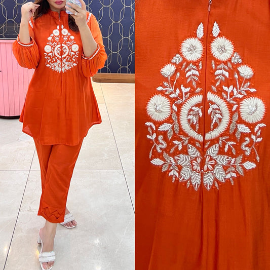 Beautiful coord set with chiffon sleeves