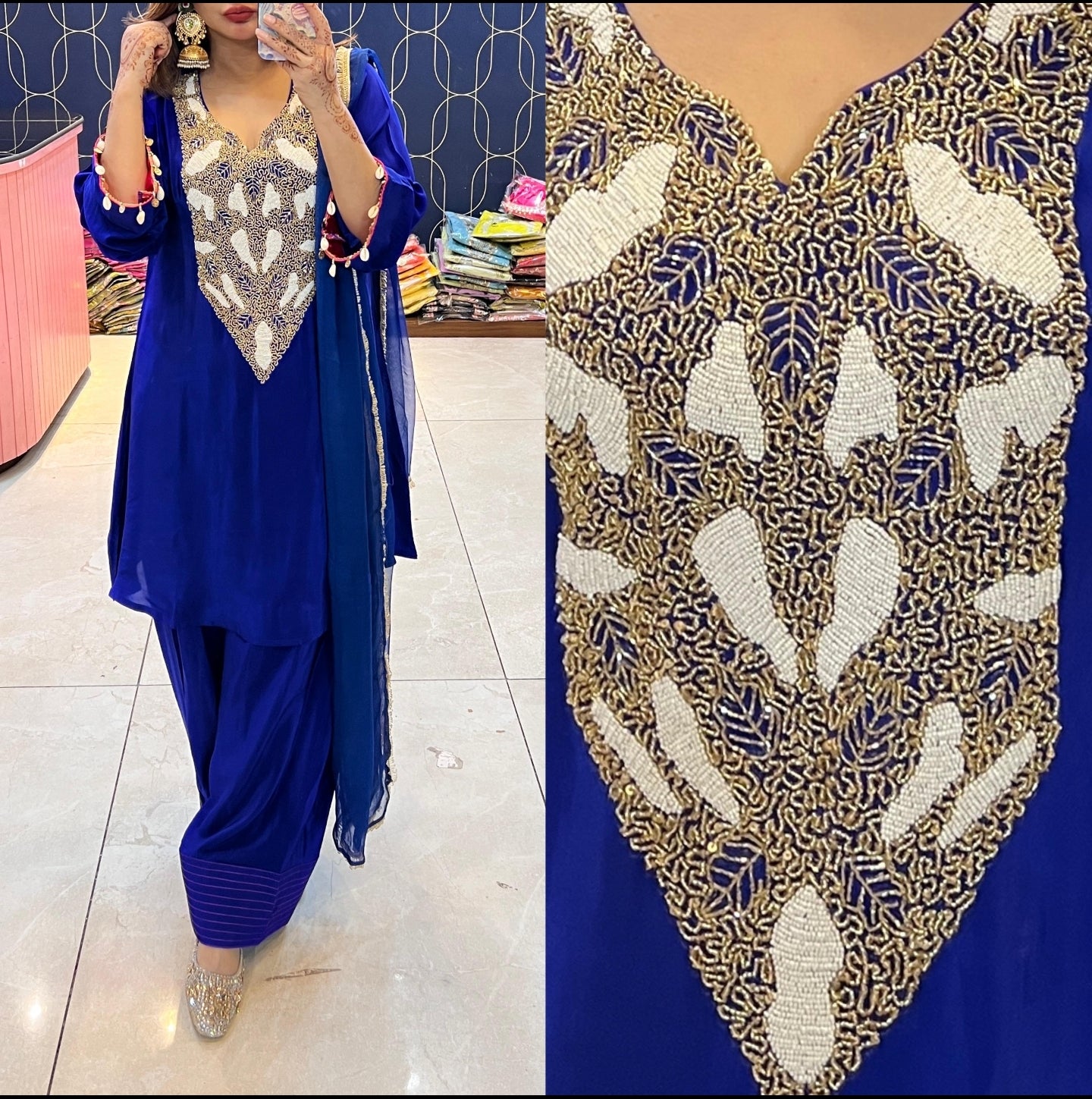 Pure crepe Coord with Farshi Salwar